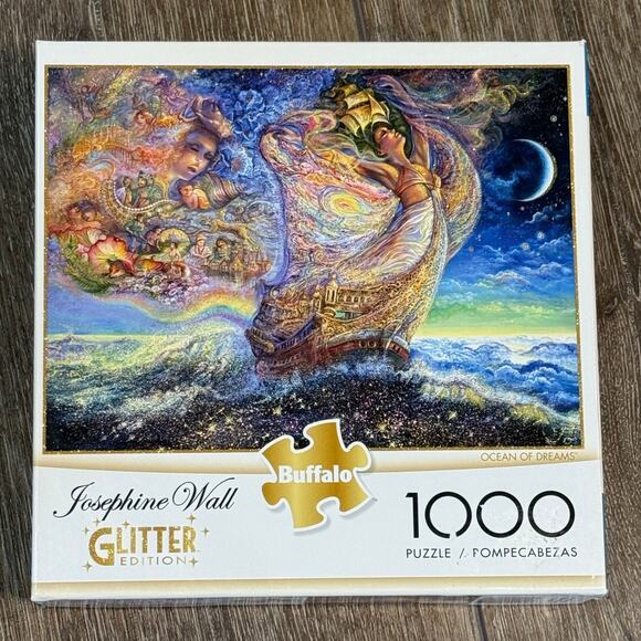 Josephine Wall Glitter Edition Ocean of Dreams 1000 Piece Jigsaw Puzzle Fairies - Picture 1 of 8